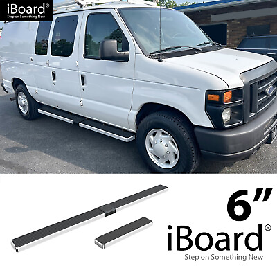 #ad Running Board Step 6in Steel Polished Fit Ford Econoline Full Size Van 99 14 $239.00