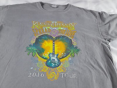 #ad Kenny Chesney Spread The Love Concert 2016 Tour Gray T Shirt Men’s XL $15.00