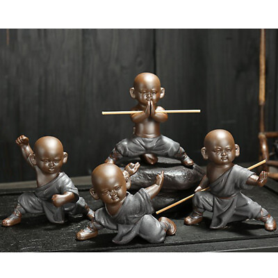 #ad Monks Figurine Ceramic Monks Decorative Ornaments Desk $13.53