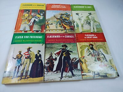 #ad George MacDonald Fraser Flashman Novels Lot Of Six Paperback $35.00