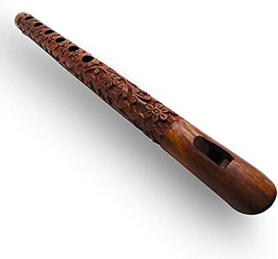 #ad Mouth Woodwind Flute Wooden Traditional Hand Carved Great Sound Indian Musical $16.56