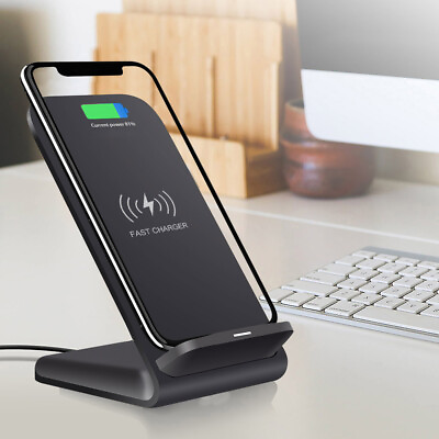 #ad 15W Fast Wireless Charger Charging Stand Dock For Apple iPhone 14 Pro 12 Mini $12.99