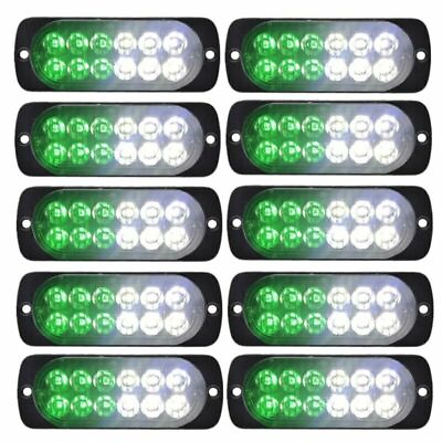 #ad 12LED White Green Car Lamps Surface Mount Lights Pickup $6.21