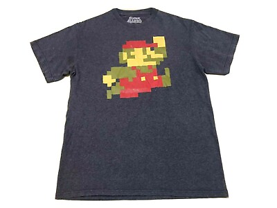 #ad Mens Sz Medium T Shirt Nintendo Digital Mario Jumping shirt22 $7.35