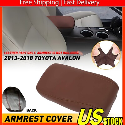 #ad Fits 2013 2018 Toyota Console Lid Armrest Avalon Leather Center Cover Brown $19.99
