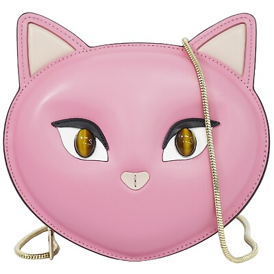 #ad Kate Spade NY x Cats Leather Shoulder Crossbody Bag Pink Gold $272.80