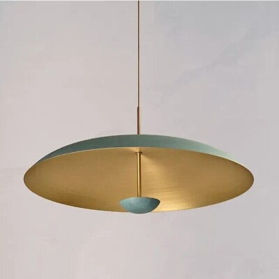 #ad 1950 Mid Century 1 Light Modern Rust Pendant Sputnik chandelier Light Fixture $491.39