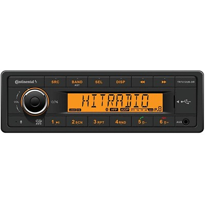 #ad Continental Stereo w AM FM BT USB 12V TR7412UB OR WITH ISO HARNESS $149.99