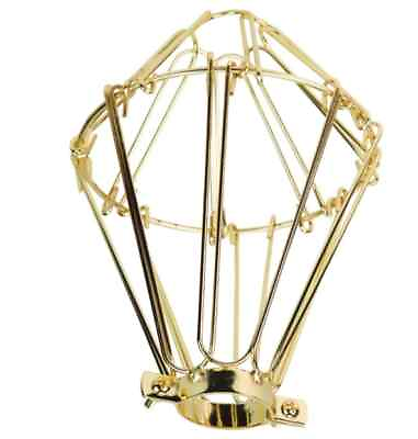 #ad Polished Brass Small Wire Lamp Guard Cage $6.98