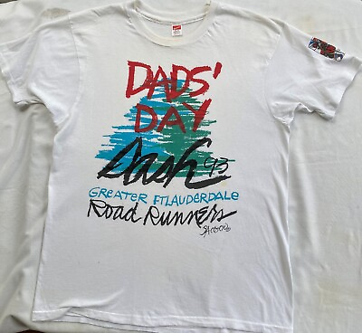 #ad Vintage Running Race Day men#x27;s t shirt  from Ft Laud size XL Free Shipping $12.00