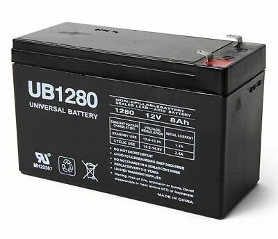 #ad UPG UB1280F2 Battery 12V 8AH SLA AGM F2 Spade Terminal $17.95