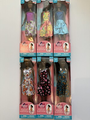 #ad Lot of 6 Black Barbie Style Fashion Doll Poupee Mode 11 1 2quot; Girls Toy $22.99