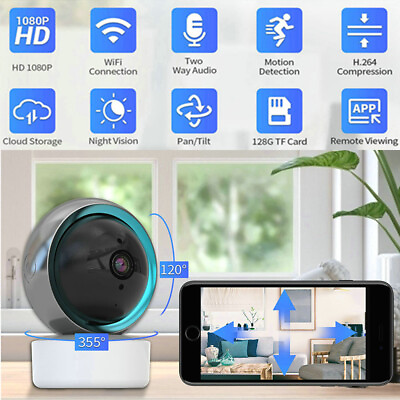 #ad 360° WiFi Security Camera 1080P Full HD Wireless Home Security Camera System Set $30.36