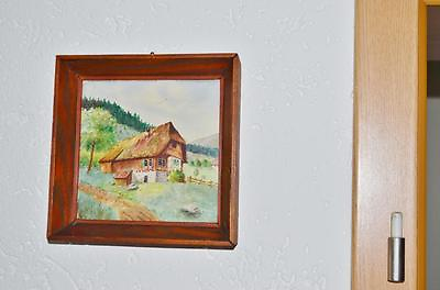 #ad vintage antique Picture small late Biedermeier painted of ceramic 1870 nr 2 $80.00