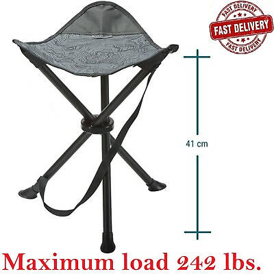 #ad Slacker Chair Folding Tripod Stool Lightweight Portable for Outdoor Camping $15.49