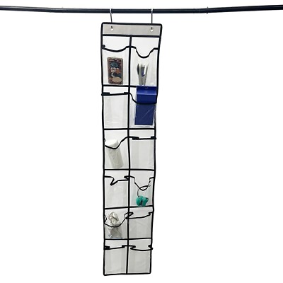 #ad 12 Pockets Door Storage Bag Hanging Storage Holder Closet Hanger Bag Shoe Rack $5.85