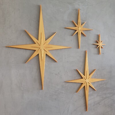 #ad Mid Century Modern Vintage Style Starbursts 1960s Wall Decor Office Home MCM $49.95