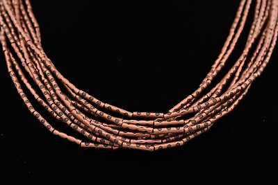 #ad West amp; Co Layered Necklace Copper Bronze Tone Multi Layered Chunky Signed Bin3C $35.99