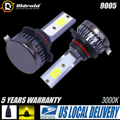 #ad 9005 LED Headlight Kit Combo Bulbs 3000K High Low Beam Super Bright US delivery $9.99