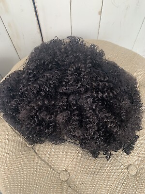 #ad Women Curly Afro Wig Short Bob Brazilian Kinky Wigs Black Natural Hair Looking $30.00