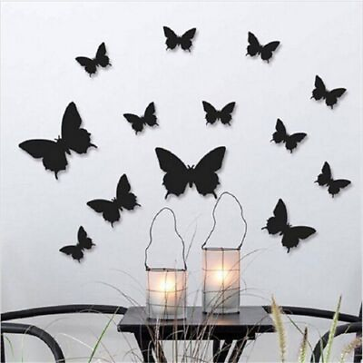 #ad Butterfly Wall Stickers 3D Butterflies Wallpaper Home Decorations Sticker 12PCS $11.29