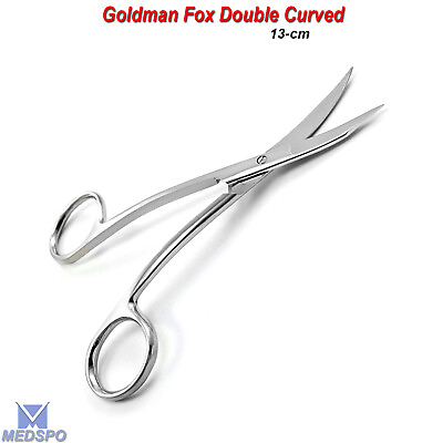 #ad Surgical Goldman Fox Scissor Iris Micro Suture Cutting Double Curved Shears Tool $6.99