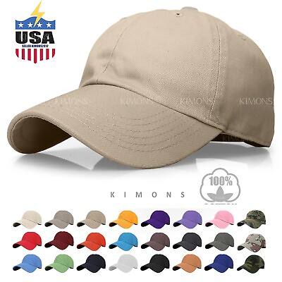 #ad Baseball Cap Cotton Solid Plain men women Ball Hat Dad Hat Polo Washed Ball PC $8.69