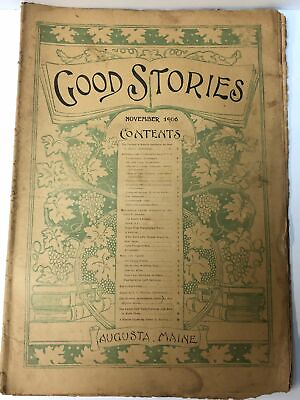 #ad Vintage Good Stories Magazine Nov 1906 $8.95