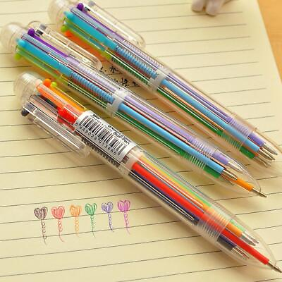 #ad MultiColor 6 in 1 Color Ballpoint Pen Ball Point Pens Kids School Office Supply $1.11