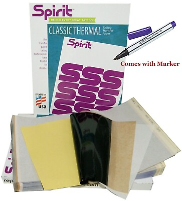 #ad 15 Spirit Repro FX Stencil Thermal Tattoo Transfer Copy Paper Surgi Marker kit $16.64
