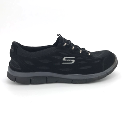 #ad Skechers Womens Gratis Full Circle Sneakers Shoes Black SN22604 Slip On 11M $14.50