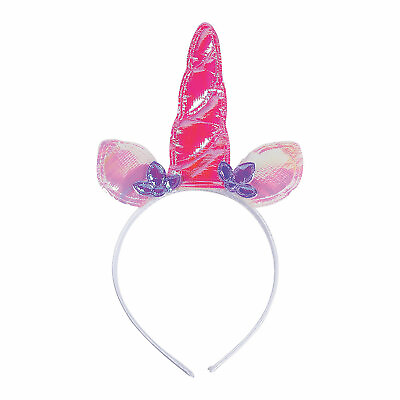 #ad Unicorn Iridescent Headbands Birthday Party For Girls Favors and Handouts 6 $15.96