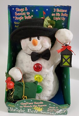 #ad Vintage Rubbery Frosty The Snowman Sings Jingle Bells Animated Christmas Working $39.99