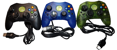 #ad Wired S type Controller For The Original Microsoft XBOX multiple Colors $16.99