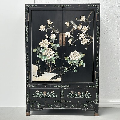 #ad Vintage Chinese Hand Carved Oriental Chest Cabinet $599.00