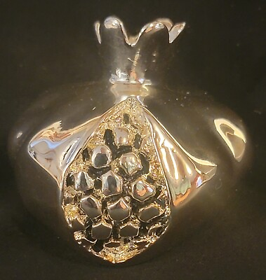 #ad 925 R Sterling 2quot; Desk Silver Paperweight Pomegranate Fruit Vtg Retro $59.99