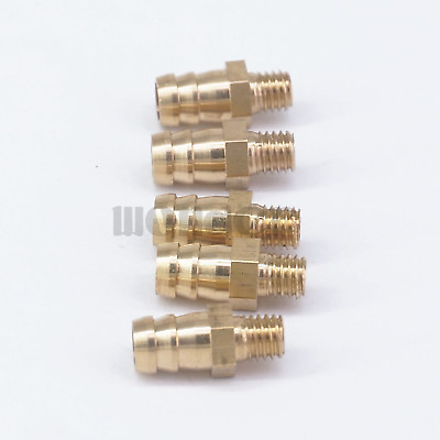 #ad 5pcs Hose Barb I D 6mm x M5 Male Brass coupler Splicer Pipe Fitting Adapter $3.59