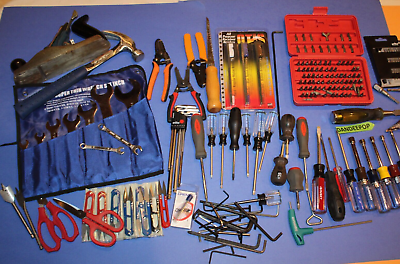 #ad Huge Lot Of Over 75 Pc Assorted Brands Tools Drivers Bits Allen Wrenches Kits $74.99