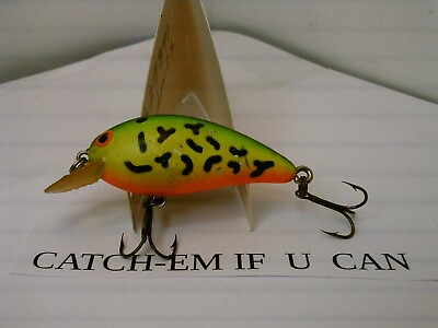 #ad Bomber Crawfish LURE CHARTREUSE W orange belly 2 1 4In crankbait VINTAGE $8.99