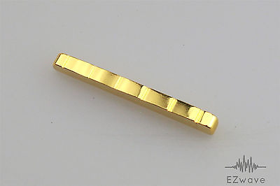 #ad Gold 6 String Pre Slotted Metal 42mm 1 5 8quot; Electric Guitar Nut $7.99