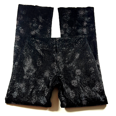 #ad Vintage Wilsons Maxim Black Leather Pants Slacks Boot Cut Wide Leg 27 $59.00