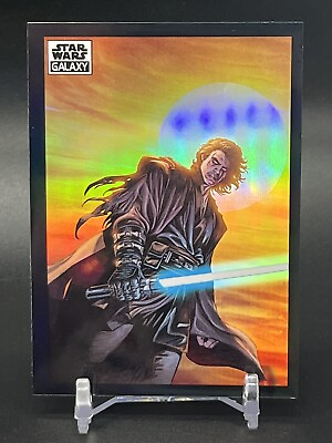 #ad Star Wars Galaxy 🔥 2022 Card Refractor 55 A Dark Turn For Anakin Skywalker $12.99