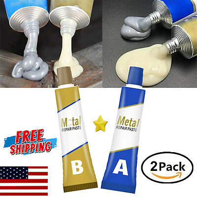 #ad 2PCS Magic Welding Glue Repair Metal Super Glue Iron Steel Quick Drying Adhesive $11.28