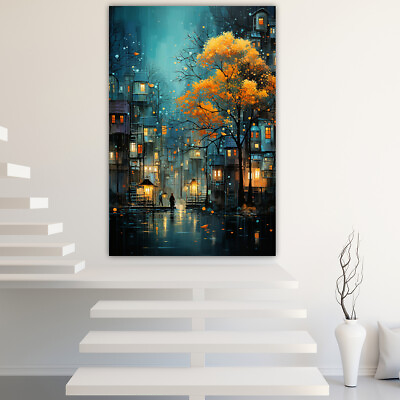 #ad Street Canvas Painting Wall Art Posters Landscape Canvas Print Picture $14.00