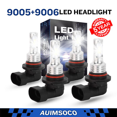 #ad 9005 9006 Bombillas LED Focos Para coche Faro de luz Para coche Blanco 10000K $25.99
