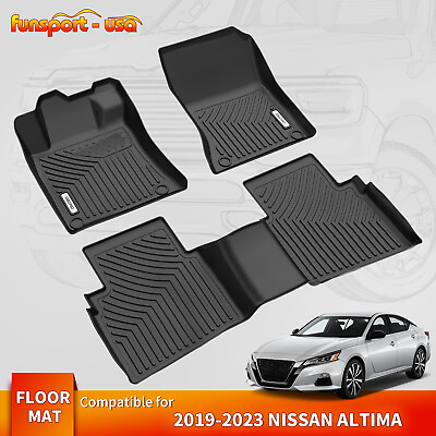 #ad TPE Rubber All weather 2 Row Floor Mat Liner Set for 2019 2024 Nissan Altima $79.99