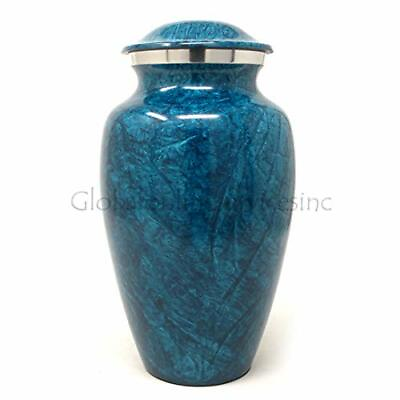 #ad Blue Night Large Aluminium Cremation Urn for Ashes Usa $119.99