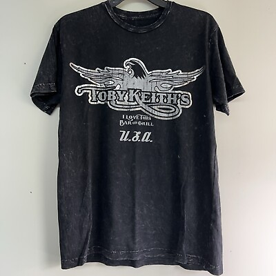 #ad Toby Keith T Shirt I Love This Bar and Grill USA Black Medium Short Sleeves $14.99