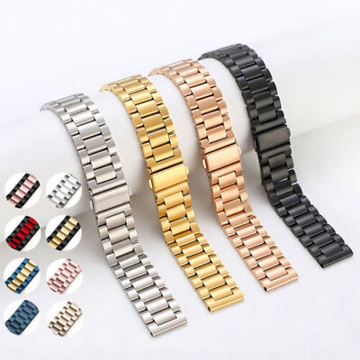 #ad Solid Brushed Bracelet Stainless Steel Watch Strap Watch Band 14 16 18 20 22mm $8.99
