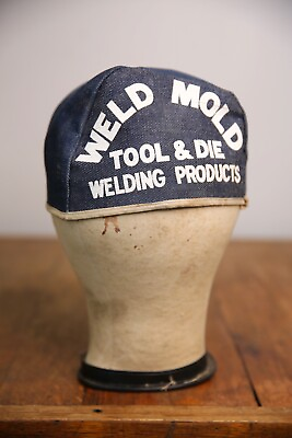 #ad Vintage Welding Skull Cap denim hat Tool Die Anderson Indiana workwear fashion $99.99